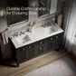 Kohler Hearthaven 60" Double Bathroom Vanity in Slate Grey with 3 cm White Quartz Top and Rectangular Sinks, , large