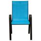 Redline Creation Inc. 7-Piece Patio Dining Set in Matte Black and Turquoise Blue, , large