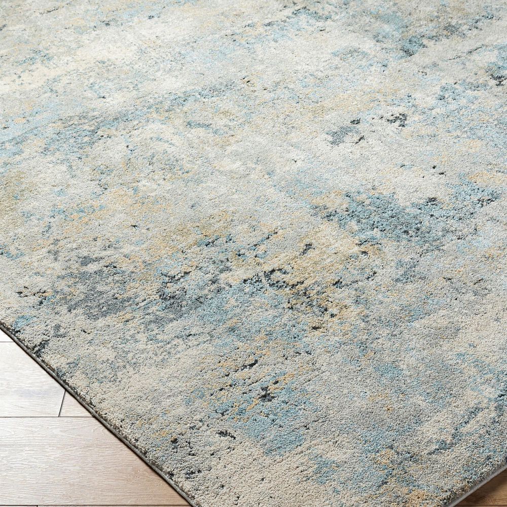 Surya Avellino 6'7" x 9'2" Light Beige, Pale Blue, Tan, Deep Teal, Gray, Denim and Light Olive Area Rug, , large