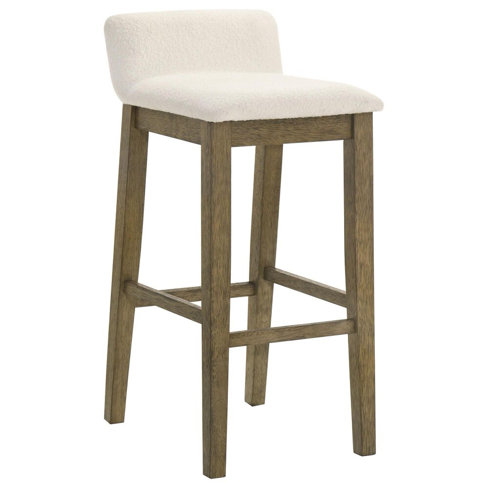 Armen Living Annikah Bar Height Stool in Putty Brown, , large