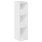 HOMLUX 8" 3-Tier Space Saving Bookcase with Open Adjustable Shelves in White, , large