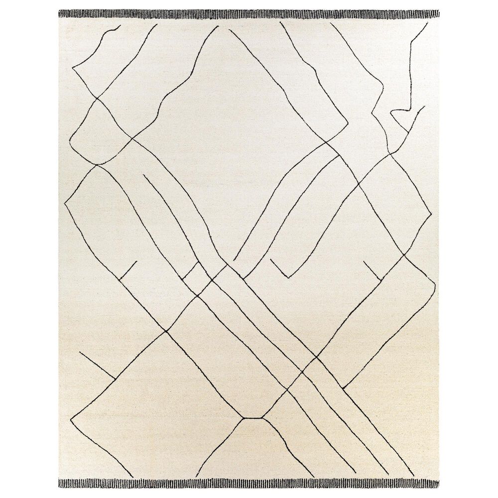 Surya Arsenal 9" x 12" Cream and Black Area Rug, , large