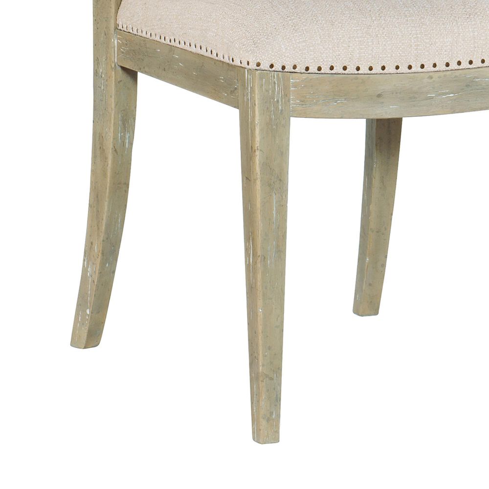 Hooker Furniture Surfrider Carved Back Side Chair with Beige Cushion in Driftwood &#40;Set of 2&#41;, , large