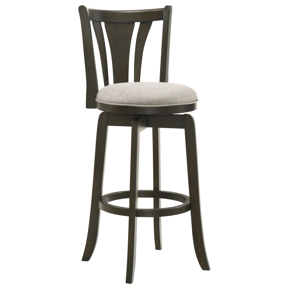 Armen Living Elle Swivel Barstool in Dark Roast, , large