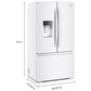 Whirlpool 23.4 Cu. Ft. Counter Depth 3-Door French Door Refrigerator in White, , large