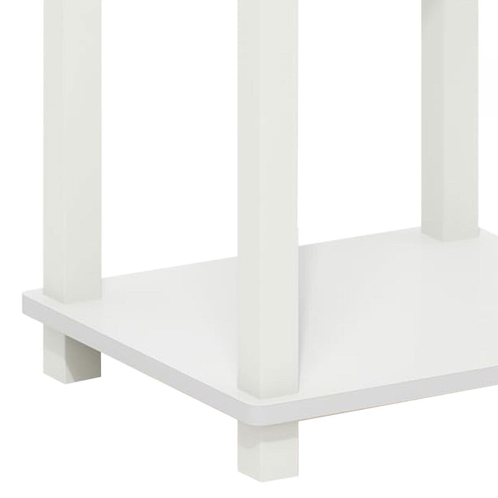 HOMLUX 2-Tier Small End Table in White (Set of 2), , large