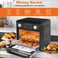 HOMLUX 11 Qt Air Fryer Toaster Oven in Black, , large