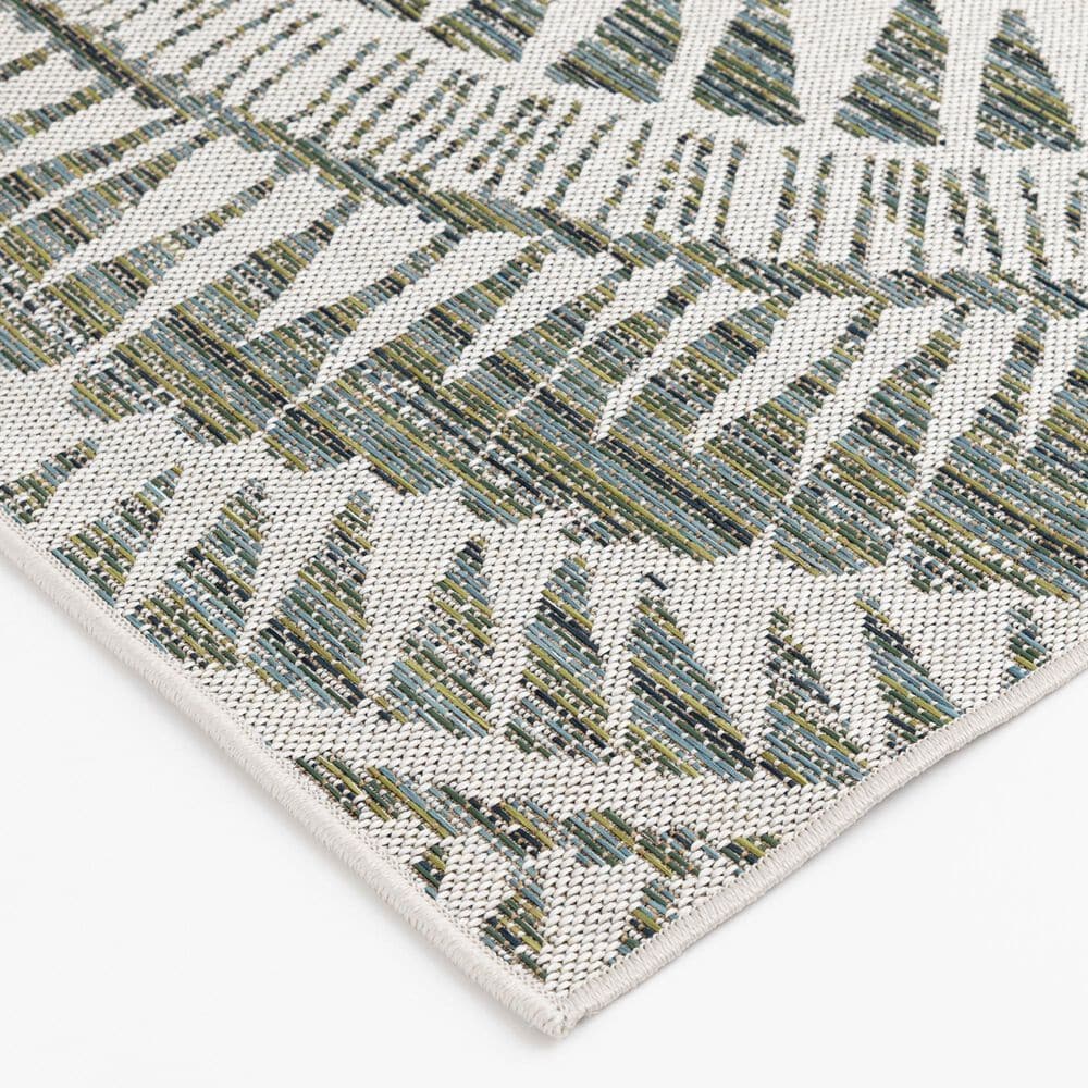Central Oriental Santorini Colourscape Amiri Green and Ecru 7&#39;10&quot; x 9&#39;10&quot; Indoor/Outdoor Area Rug, , large