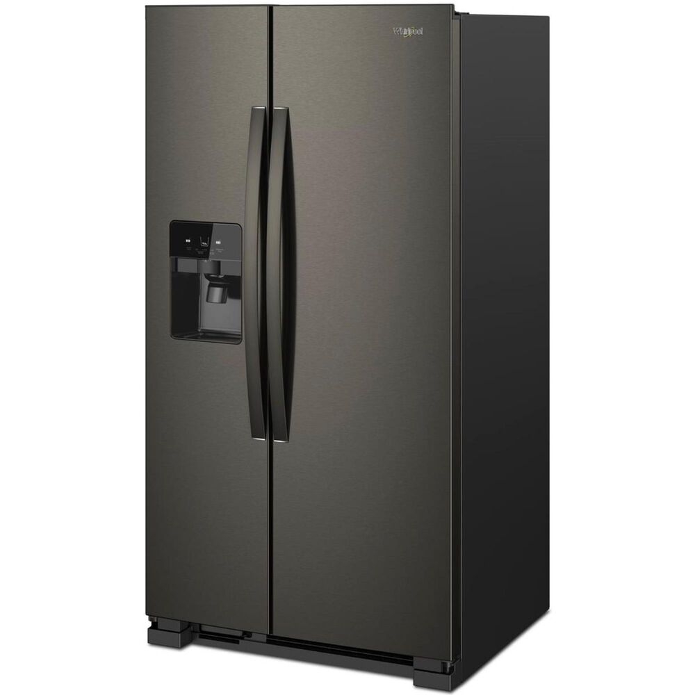 Whirlpool 21.4 Cu. Ft. 33&quot; Wide Side-by-Side Refrigerator in Black Stainless, , large