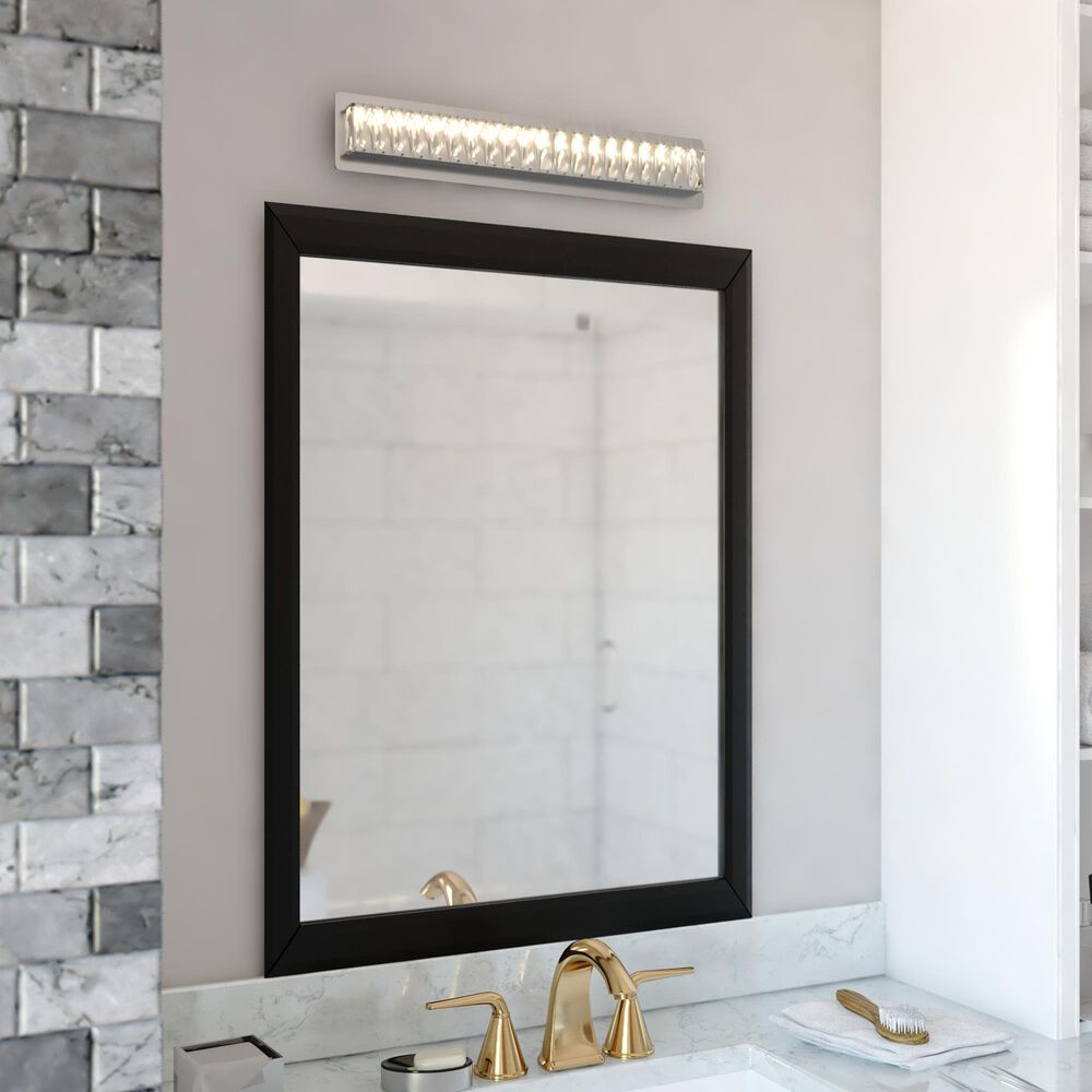 Vaxcel Melrose 1-Light Bathroom Vanity with LED Light in Chrome, , large