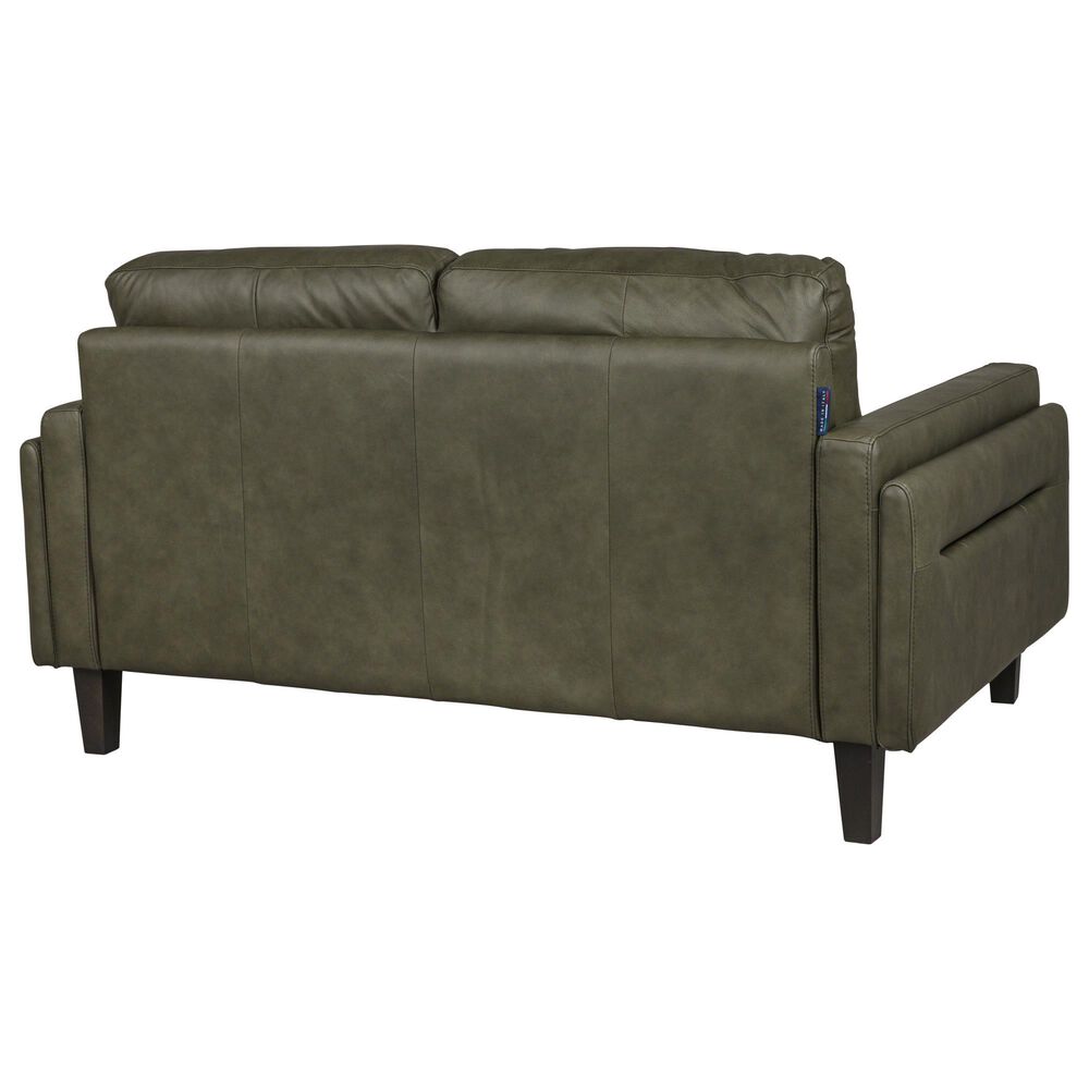 Chateau D&#39;ax Leather Stationary Loveseat in Olive, , large