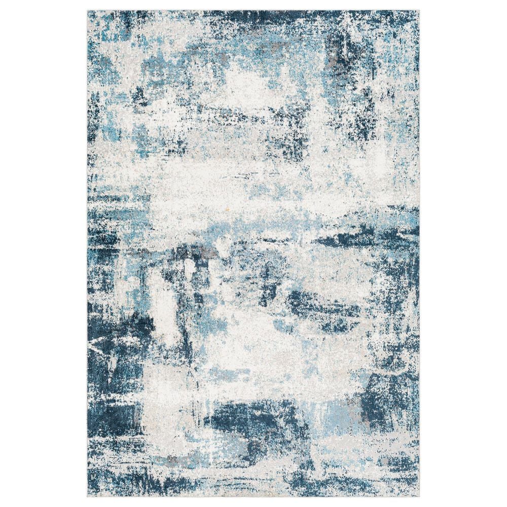 Surya Lavadora LVR2313 5"3" x 7" Ink Blue, Navy, Light Gray, Light Beige and Cream Area Rug, , large