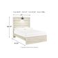 Ashley Cambeck Twin Panel Bed in Whitewash with Lighting, , large