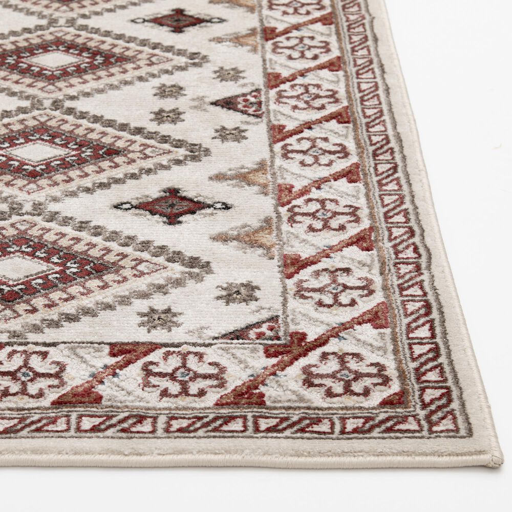 Central Oriental Heirloom Marina Cinnabar and Multicolor 5&#39;3&quot; x 7&#39;7&quot; Area Rug, , large