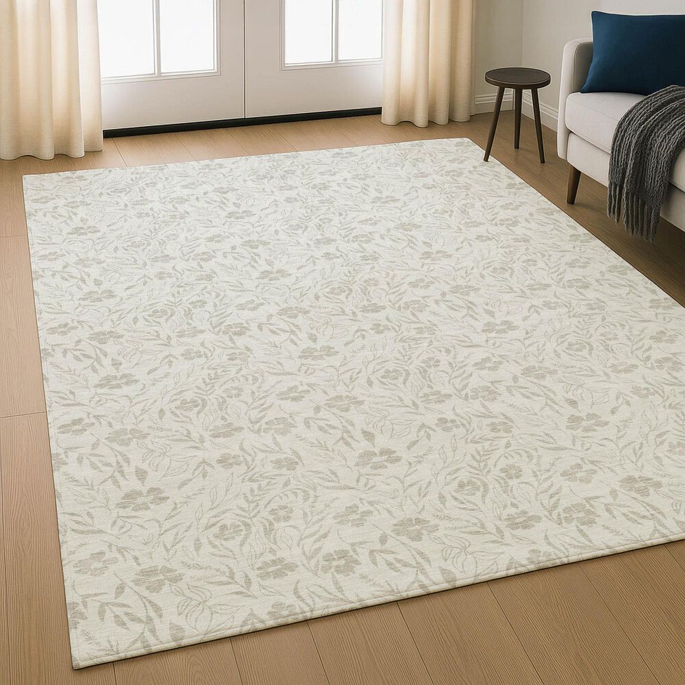 Dalyn Rug Company Soft Essentials Floral Linen 9' x 12' Indoor/Outdoor Area Rug, , large