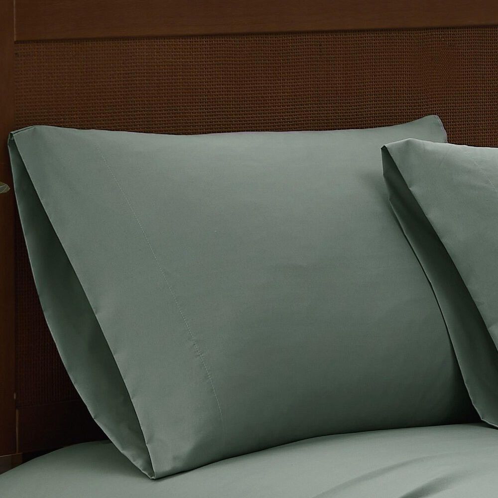 Pem America London Fog Garment Wash 4-Piece King Sheet Set in Green, , large