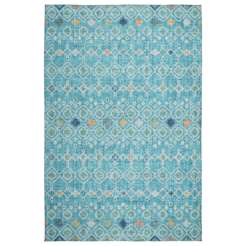 Dalyn Rug Company Portico PO4 Teal 9" x 12" Area Rug, , large