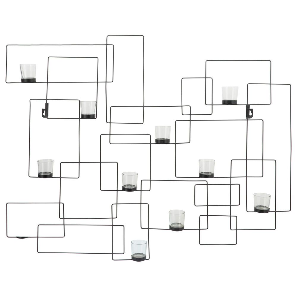 Sagebrook Home 32" x 40" Votive Wall Accent in Black, , large