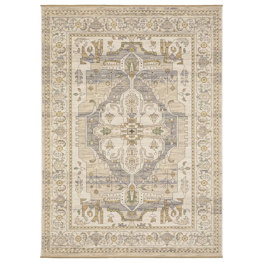 Oriental Weavers Acacia ACA07 Beige and Grey 2" x 3" Area Rug, , large