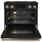 Thor Kitchen Gordon Ramsay 6 Cu. Ft. 36" Professional Electric Range with Bronze Handle Kit in Black, , large