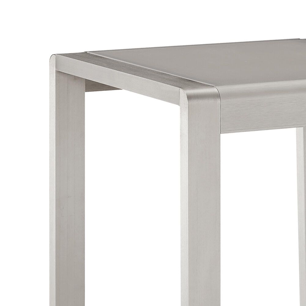 Linon Home Decor Karah Outdoor Anodized Side Table in Grey, , large