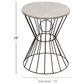 Uma Enterprises Drum Accent Table in Black and Gray, , large