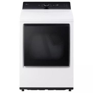 LG 7.3 Cu. Ft. Rear Control Electric Dryer with LG EasyLoad Door and AI Sensing in Alpine White, , large