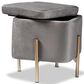 Baxton Studio Aleron Mid-Century Modern Storage Ottoman in Grey, , large