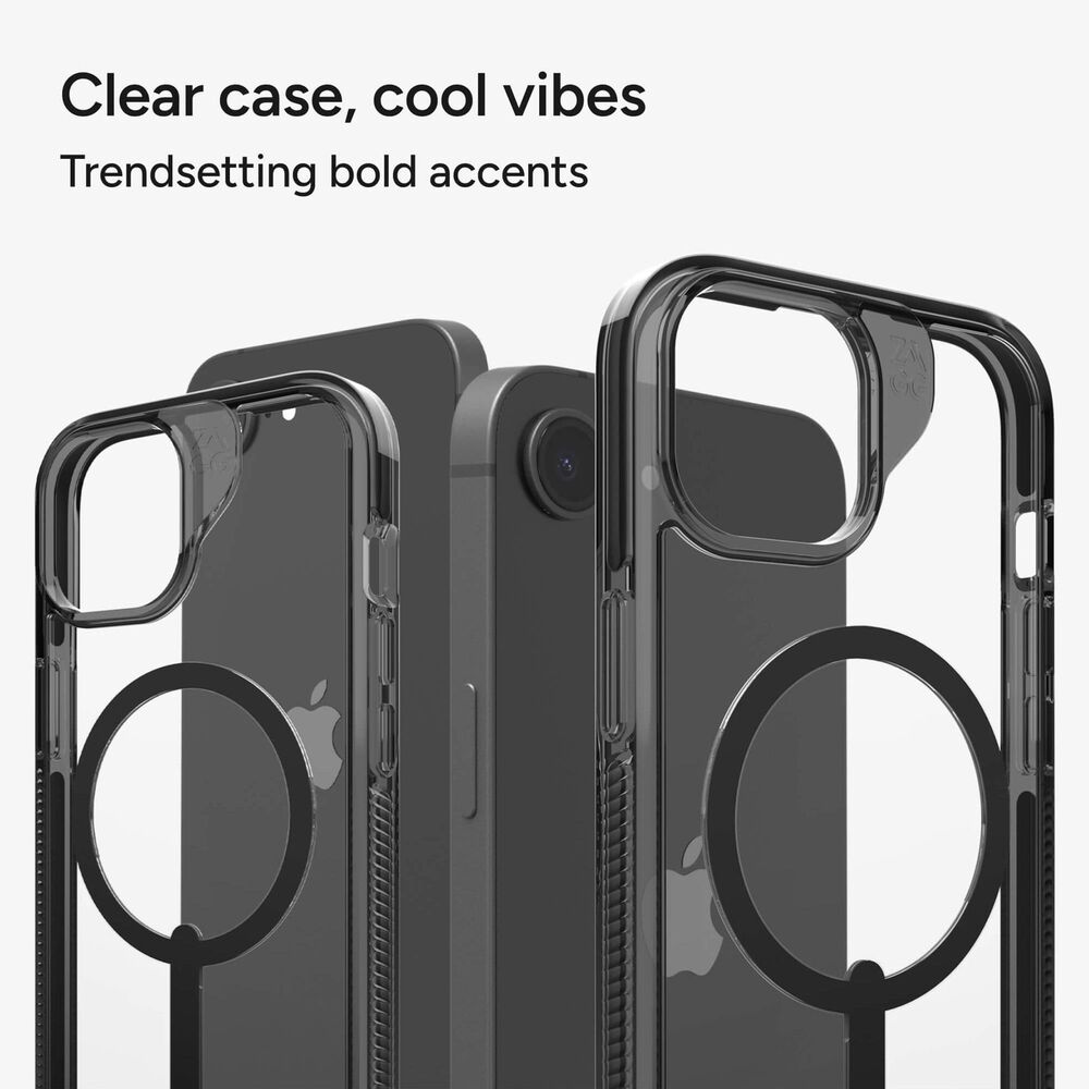 Zagg Santa Cruz Snap MagSafe Case for Apple iPhone 16e/15/14/13 in Black, , large