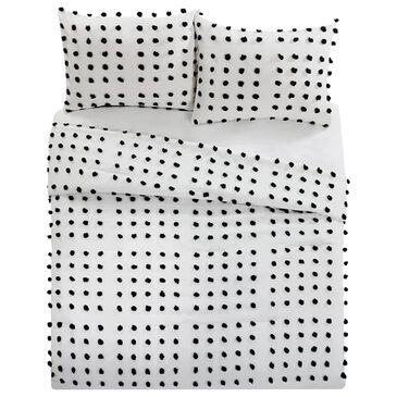 Peking Handicraft Dynamic Dots 3-Piece King Comforter Set in Black and White, , large