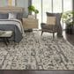 Nourison Silk Shadows 7"9" x 9"9" Ivory and Grey Area Rug, , large