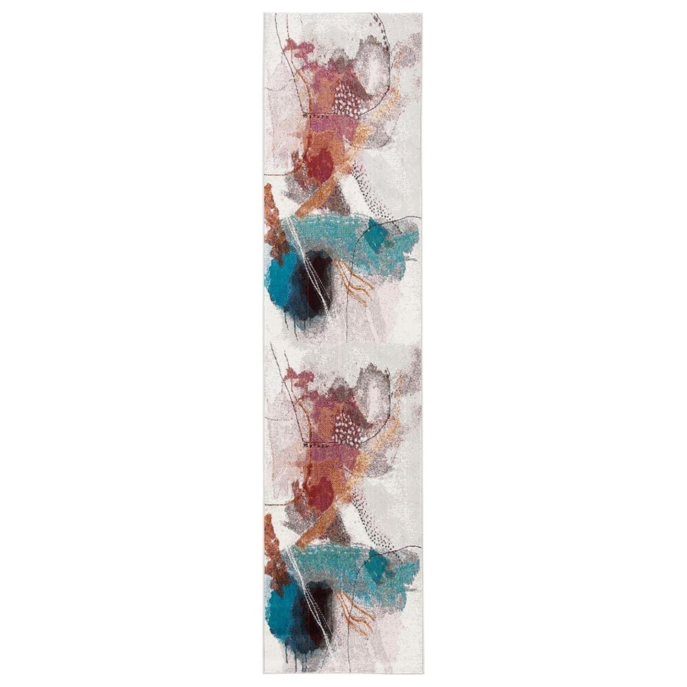 Safavieh Aria ARA193Q 2" x 8" Ivory and Red Runner, , large