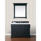 James Martin Vanities Brookfield 48" Single Bathroom Vanity in Antique Black with 3 cm Arctic Fall Solid Surface Top and Rectangle Sink, , large