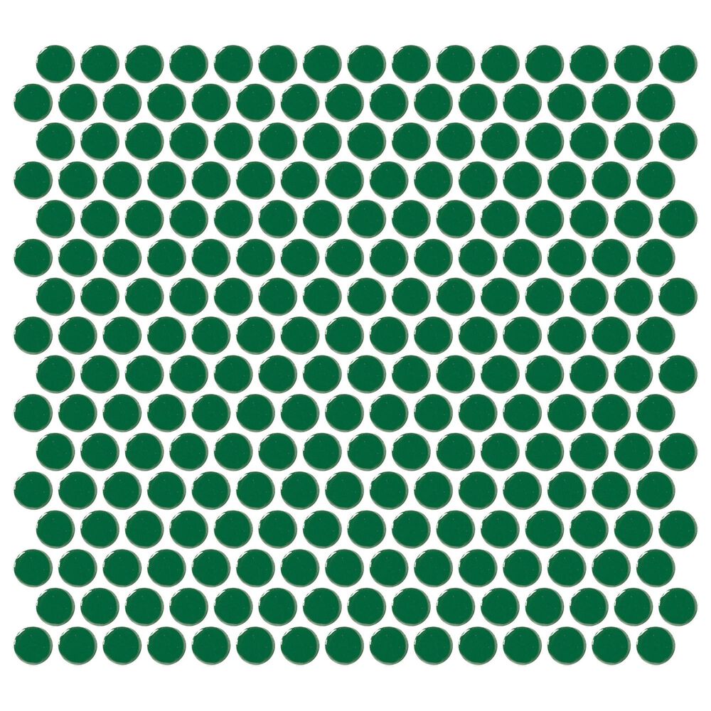 Dal-Tile Color Wheel Emerald 13"" X 11"" Ceramic Mosaic Sheet, , large