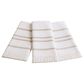 Willow & Hem Nantucket Turkish Cotton Kitchen Towel in White and Beige (Set of 3), , large