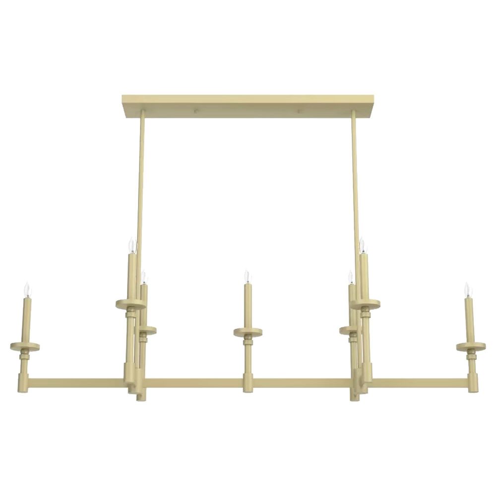 Hunter Briargrove 7-Light Linear Chandelier in Modern Brass, , large