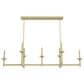Hunter Briargrove 7-Light Linear Chandelier in Modern Brass, , large