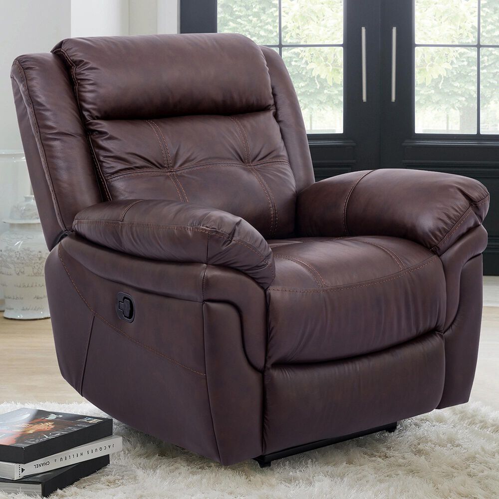 Blue River Marcel Manual Recliner in Dark Brown, , large