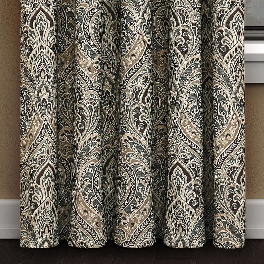 J. Queen New York Maren 100&quot; x 84&quot; Window Panel Pair in Antique Gold, Beige and Chocolate, , large
