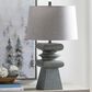 Crestview Collection Zane Table Lamp in Grey and Brushed Black, , large