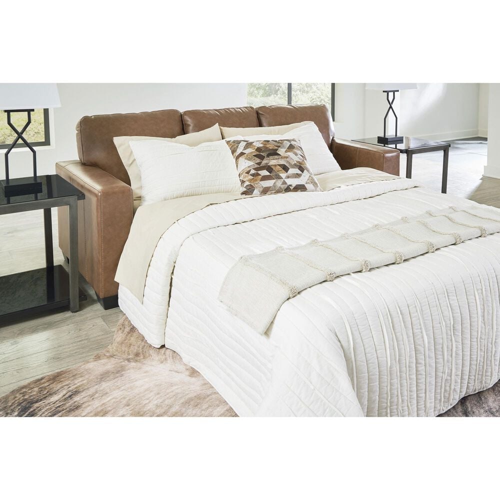 Ashley Bolsena Stationary Queen Sofa Sleeper in Caramel, , large