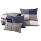 Bebejan 5-Piece King Checkered Comforter Set in Navy and Tan, , large