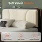 HOMLUX Queen Upholstered Platform Storage Bed in Beige, , large