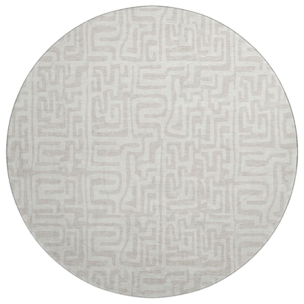 Dalyn Rug Company The Reserve TR1 Ivory 8" Round Indoor/Outdoor Area Rug, , large
