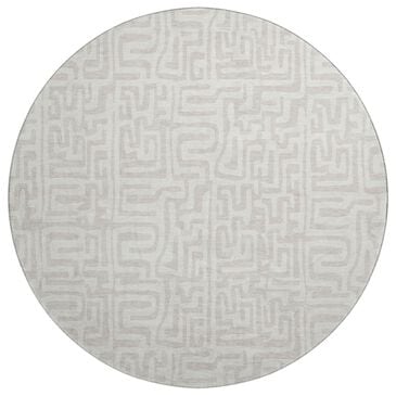 Dalyn Rug Company The Reserve TR1 Ivory 8" Round Indoor/Outdoor Area Rug, , large