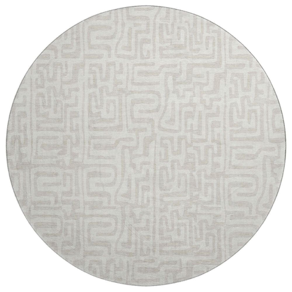 Dalyn Rug Company The Reserve TR1 Ivory 8" Round Indoor/Outdoor Area Rug, , large