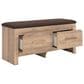 Ashley Kinlanni Storage Bench with Brown Cushion in Tan, , large