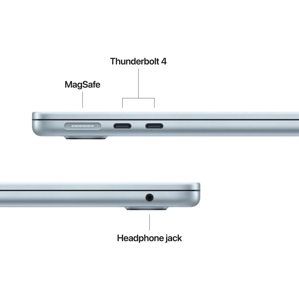 Apple MacBook Air 13-inch Laptop M4 chip - 10 Core CPU - 8 Core GPU - 16GB Memory - 256GB SSD - Sky Blue &#40;Latest Model&#41;, , large