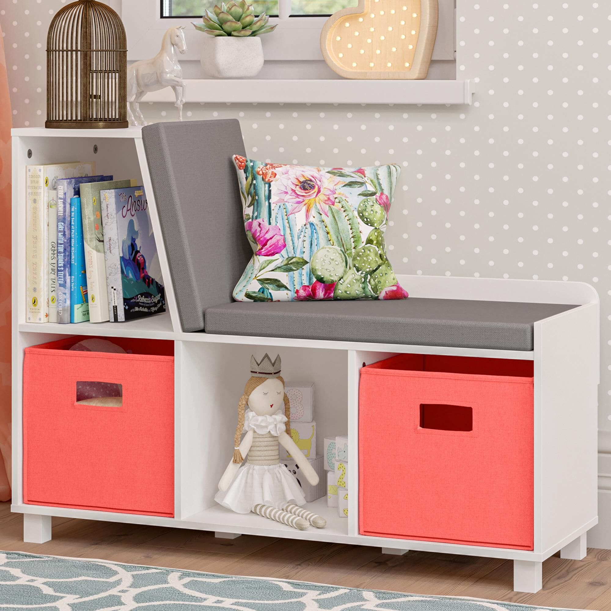 Kids storage bench sales