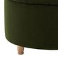 Regency Global Sourcing Knight 28" Round Storage Ottoman in Emerald Green, , large